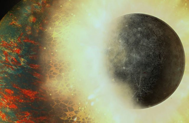 Life on Earth may have sprung from a planetary collision...